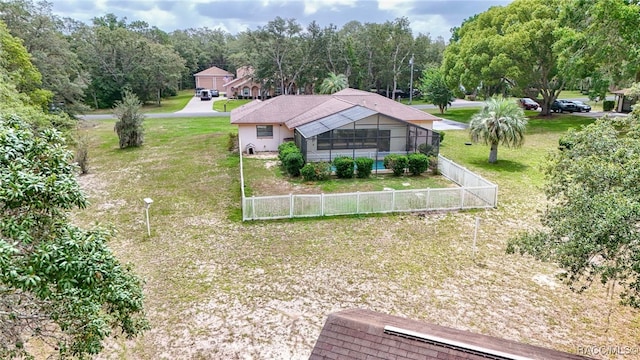 262 N Indianapolis Ave, Hernando, FL 34442 - aerial view of property and surrounding area with a forest