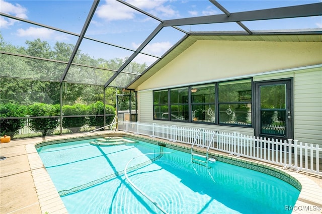262 N Indianapolis Ave, Hernando, FL 34442 - view of pool featuring glass enclosure