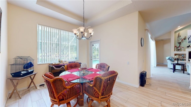 4690 W Tomahawk Dr, Beverly Hills, FL 34465 - dining area with a chandelier, baseboards, and light wood-style flooring