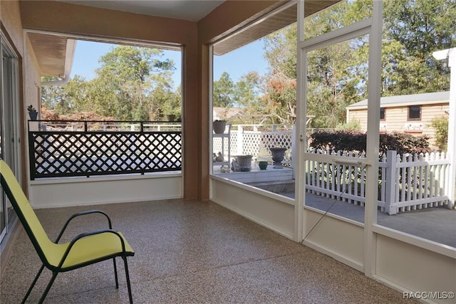 view of sunroom