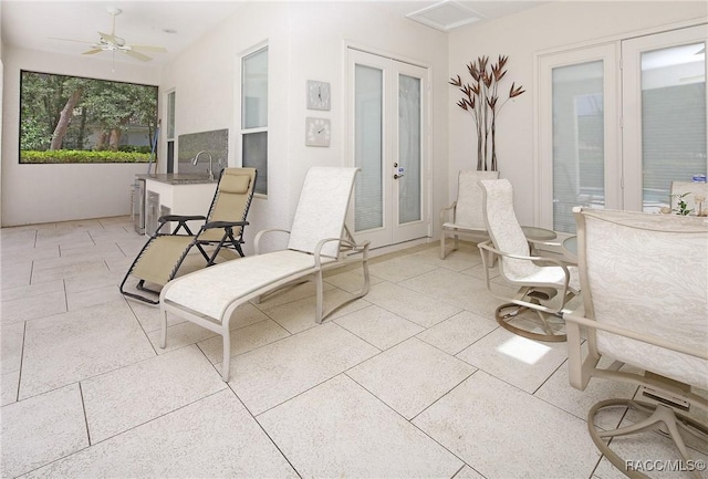 270 E Keller Ct, Hernando, FL 34442 - sunroom / solarium featuring french doors and a sink