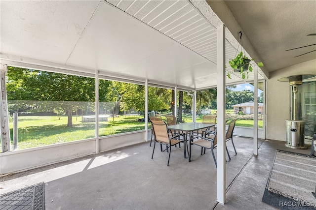 view of sunroom