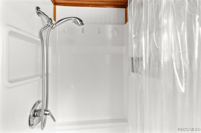 interior details featuring walk in shower