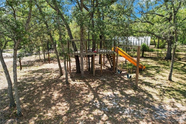 view of jungle gym