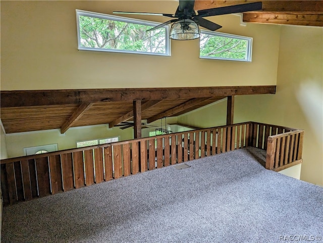 interior space with carpet floors and a healthy amount of sunlight