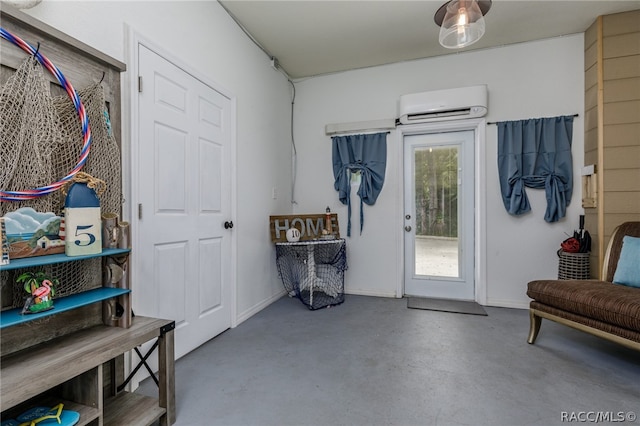 interior space with a wall unit AC