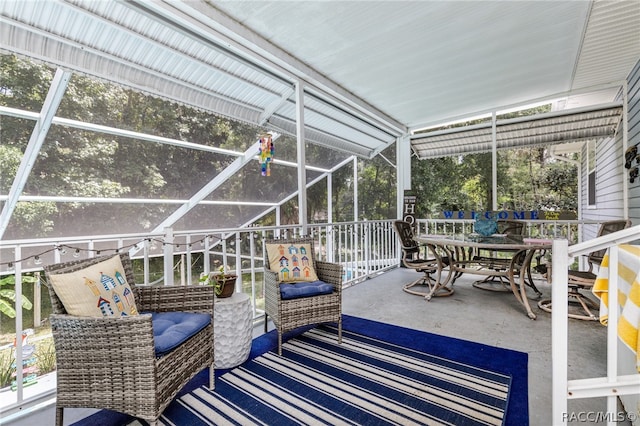 sunroom / solarium with plenty of natural light