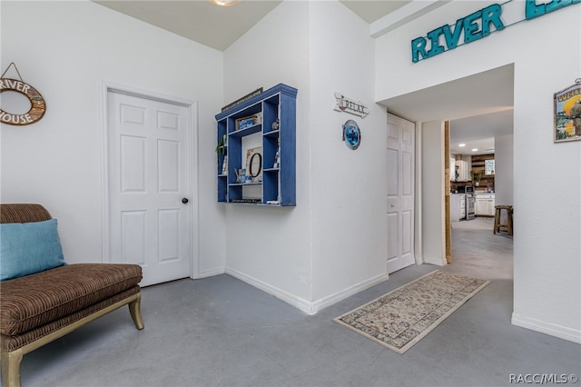 interior space with concrete flooring