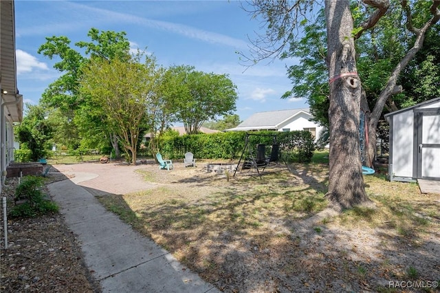 483 N Turkey Pine Loop, Lecanto, FL 34461 - view of yard featuring an outbuilding and a storage shed