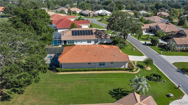 drone / aerial view featuring a residential view