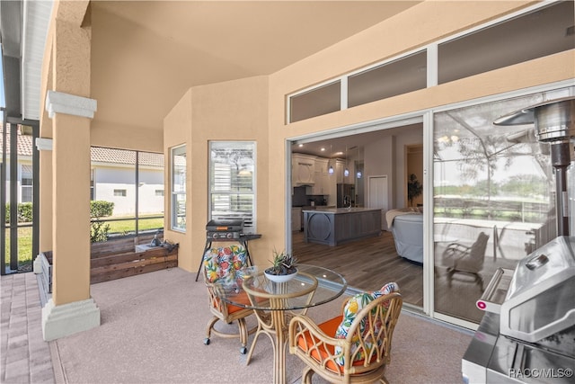 view of sunroom / solarium