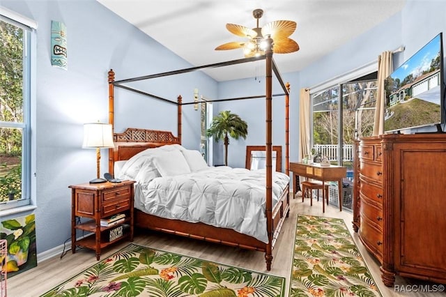 bedroom with wood finished floors