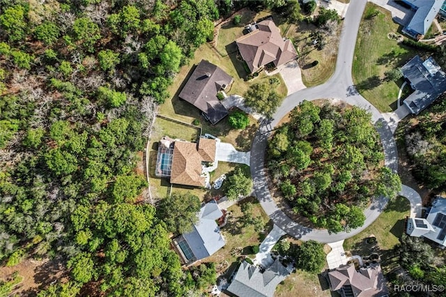 bird's eye view featuring a residential view