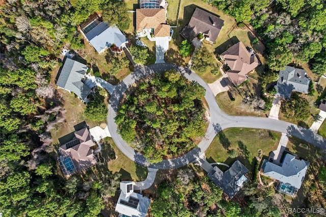 aerial view featuring a residential view