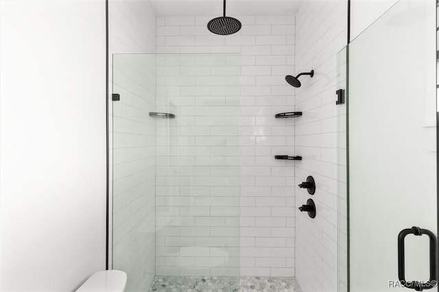 bathroom with walk in shower