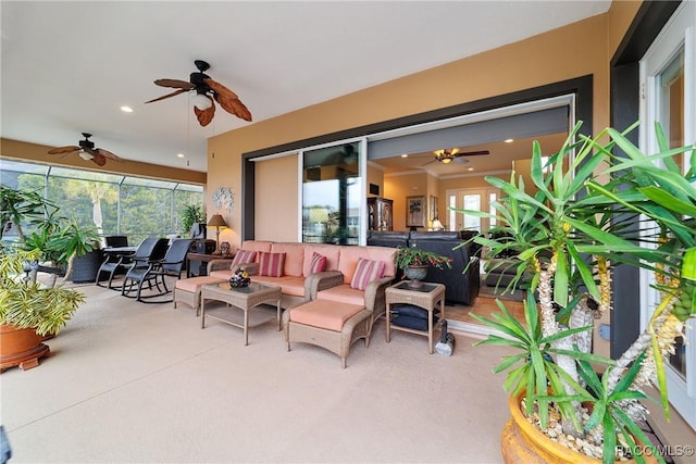 view of patio / terrace with an outdoor hangout area