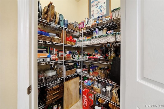 view of pantry