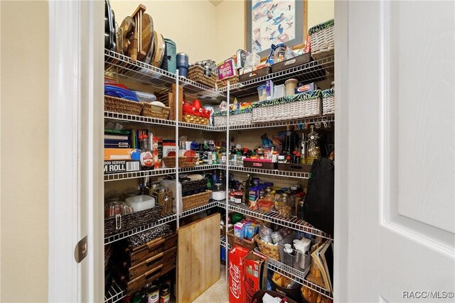 view of pantry