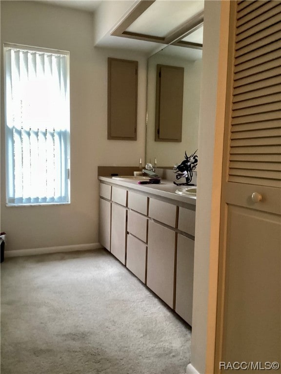 bathroom with vanity