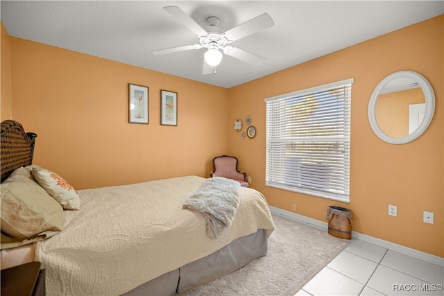2 Nancy Pkwy, Yankeetown, FL 34498 - bedroom with tile patterned floors and a ceiling fan