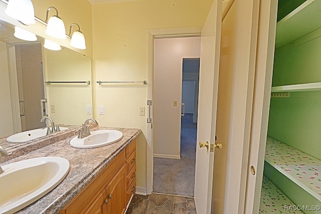 bathroom with vanity