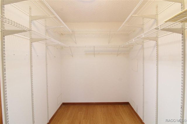 spacious closet featuring wood finished floors