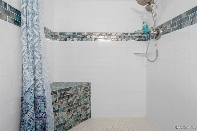 bathroom with walk in shower