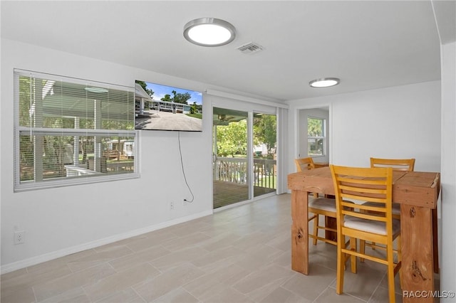 view of dining room