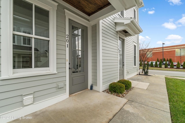 view of doorway to property