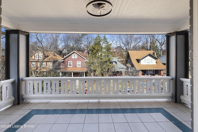 balcony with a residential view