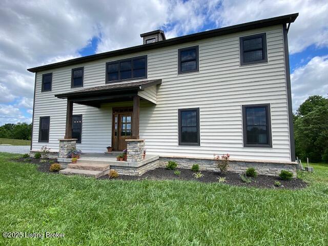 300 Sadie Ln, Bardstown, KY 40004 - back of house featuring a yard and covered porch