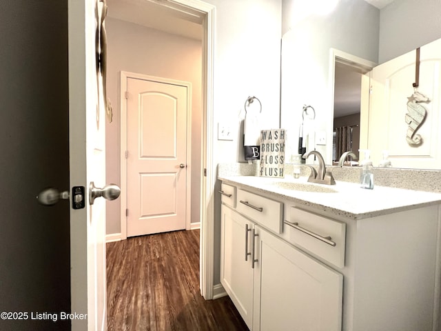 12023 Cascade Falls Trl, Louisville, KY 40229 - bathroom with vanity and wood finished floors