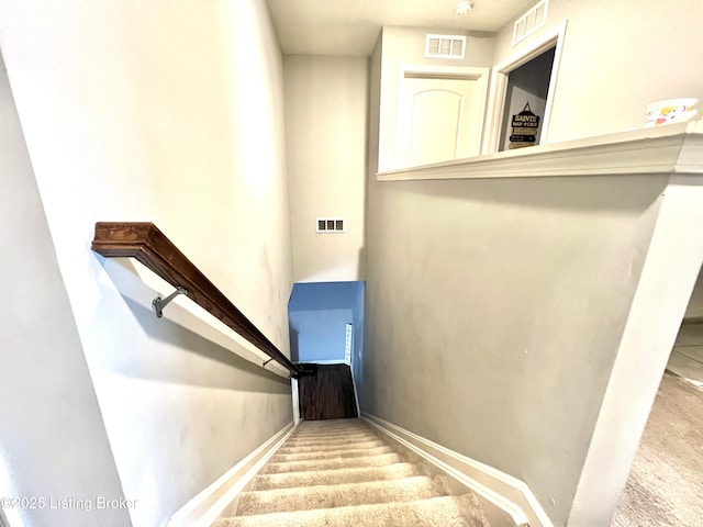 12023 Cascade Falls Trl, Louisville, KY 40229 - stairway featuring carpet floors and baseboards