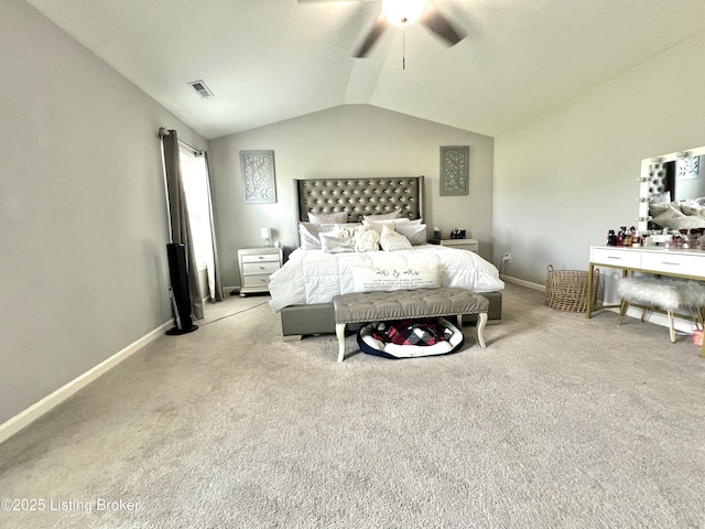 12023 Cascade Falls Trl, Louisville, KY 40229 - carpeted bedroom featuring lofted ceiling and a ceiling fan