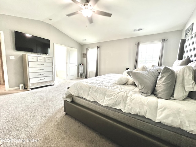 12023 Cascade Falls Trl, Louisville, KY 40229 - carpeted bedroom with lofted ceiling and a ceiling fan
