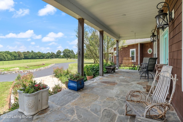 view of patio with covered porch