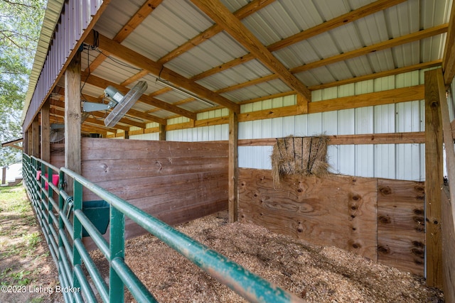 view of horse barn