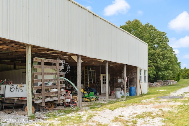 view of outdoor structure