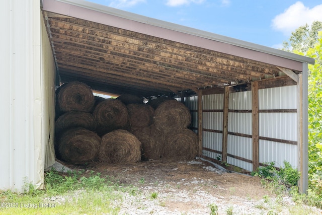 view of horse barn