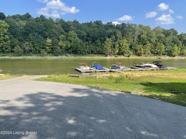 exterior space featuring a dock