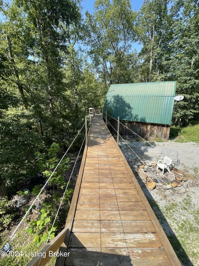 view of dock area