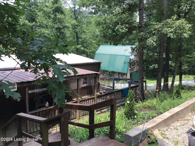 view of wooden deck