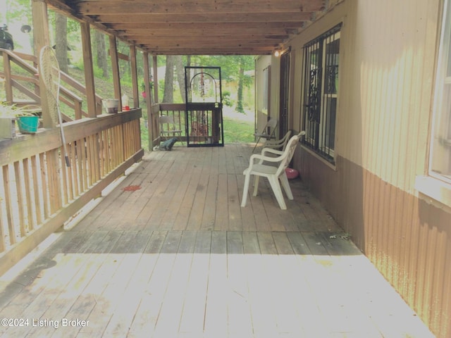 view of wooden terrace