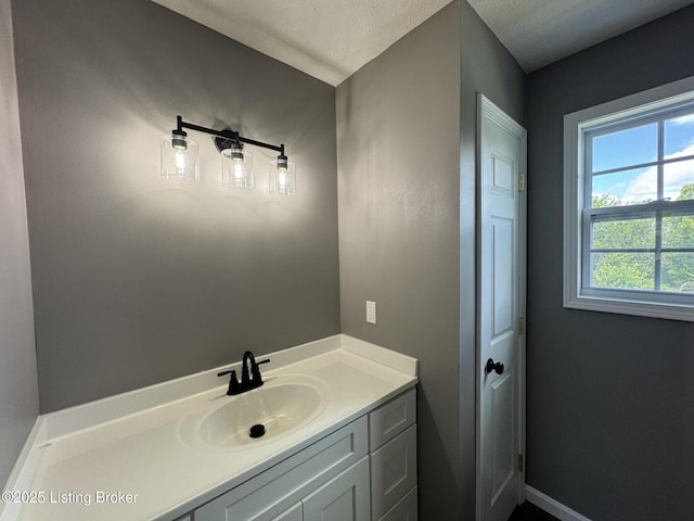 695 Johnson St, Leitchfield, KY 42754 - bathroom with vanity and baseboards