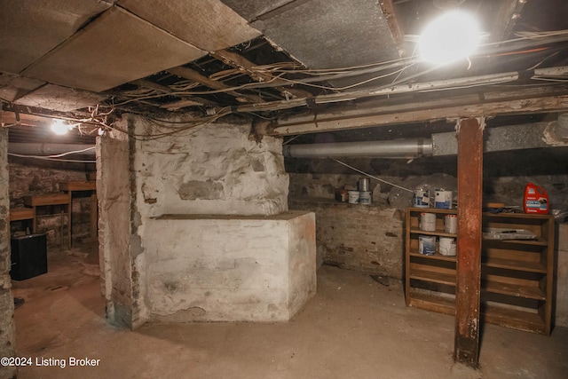 view of basement