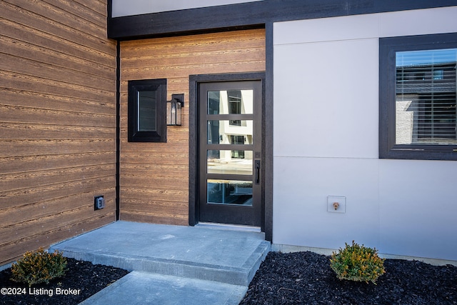 view of doorway to property