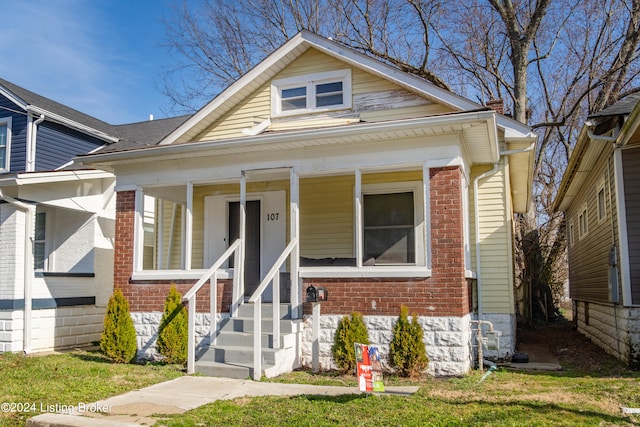 bungalow featuring a porch