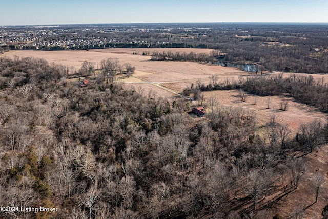 drone / aerial view with a rural view