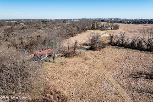 aerial view with a rural view