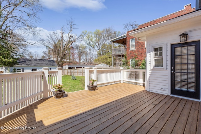 view of wooden terrace